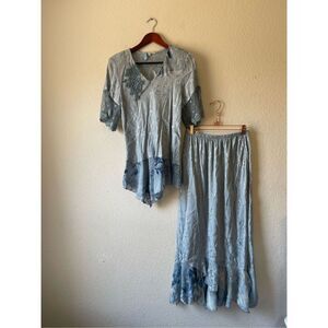 Vintage‎ boho Spencer Alexis patchwork 2 piece set size 8